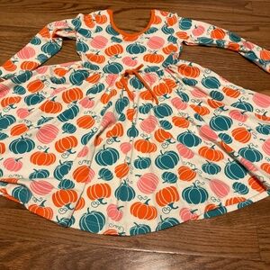 Eleanor Rose Pumpkin Twirl Dress size 5-6, GUC